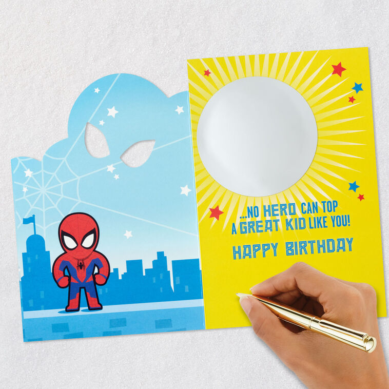 Marvel Spider-Man and Mirror Birthday Card for Kids Signing card image number 6