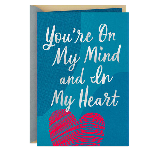 On My Mind and in My Heart Military Miss You Card, 