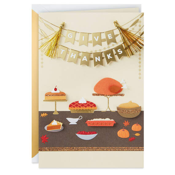 Give Thanks Holiday Feast Thanksgiving Card