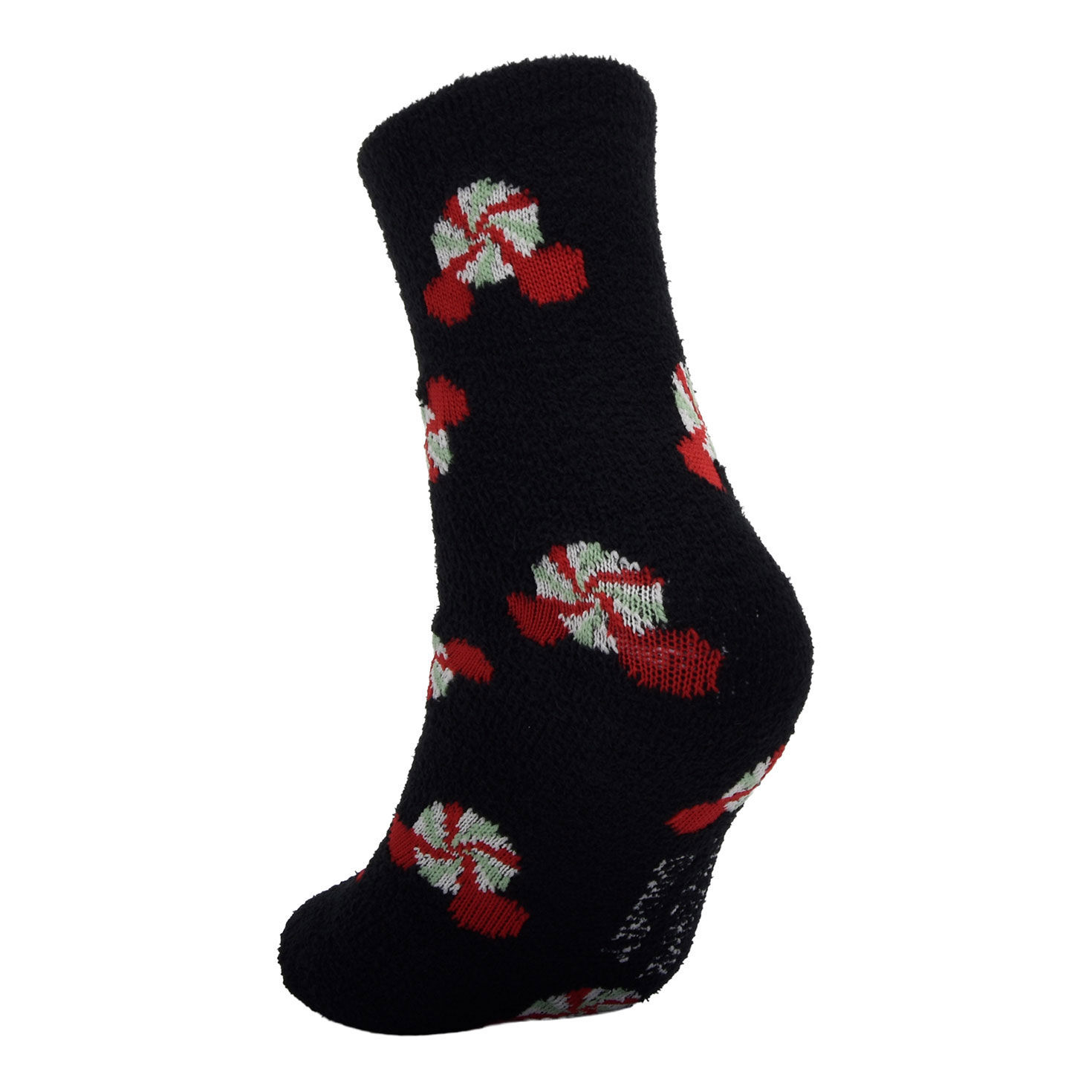 Black Socks With Peppermint Mickey Ears back image number 4