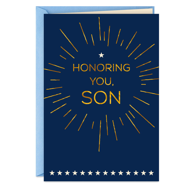 Honoring You Veterans Day Card for Son