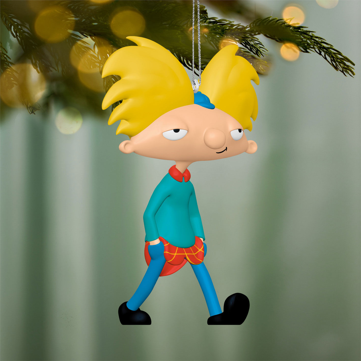 Hey Arnold Boy Keepsake Ornament hanging on tree image number 2
