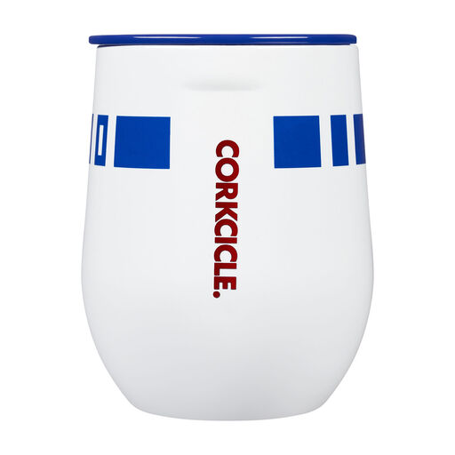 Corkcicle Star Wars R2-D2 Stainless Steel Stemless Wine Glass, 12 oz., 