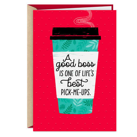 Best Pick-Me-Ups Christmas Card for Boss, , large