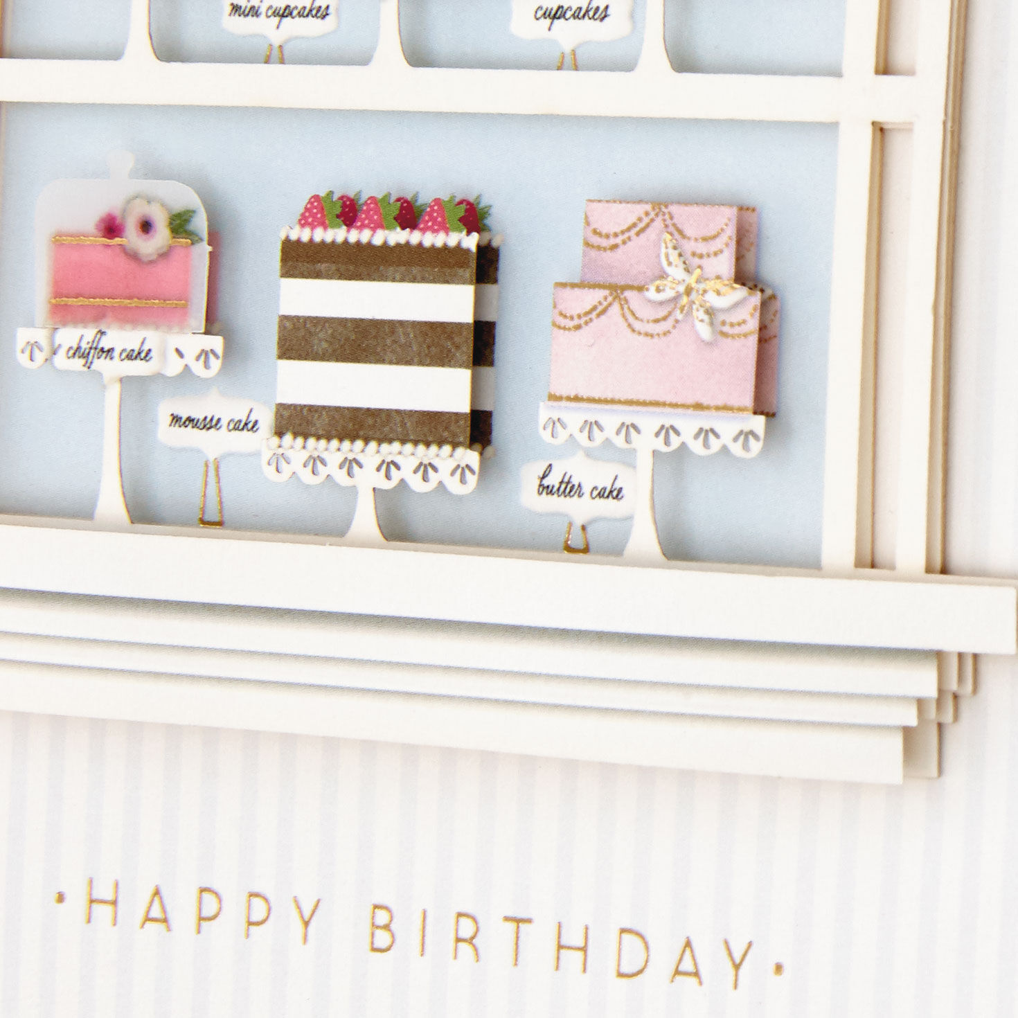 Sweet Treats in Bakery Window Birthday Card Card Front Detail image number 4