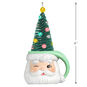 Santa Mug With Tree Keepsake Ornament measurement image number 3