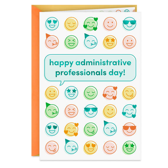 Happy Emojis Administrative Professionals Day Card