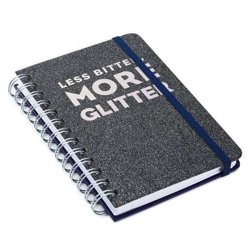 Less Bitter More Glitter Spiral Notebook, 
