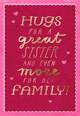 Hugs For a Great Sister Valentine's Day Card, , large image number 1