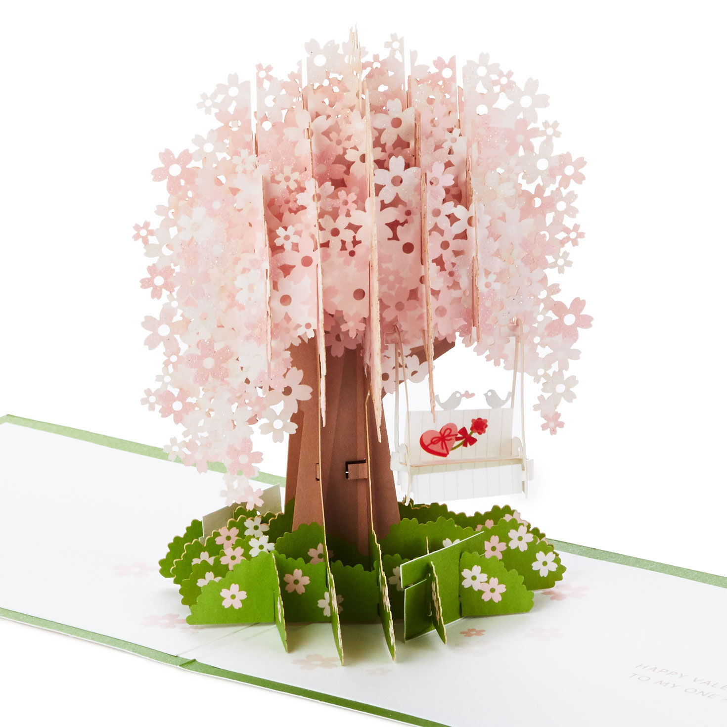 Cherry Blossom Tree Pop Up Greeting  3D Card Gift Valentine Anniversary Wedding 