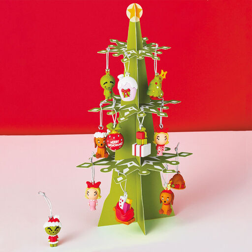 Dr. Seuss's How the Grinch Stole Christmas!™ Hallmark Countdown Calendar Paper Tree Set With 12 Mini Ornaments, 