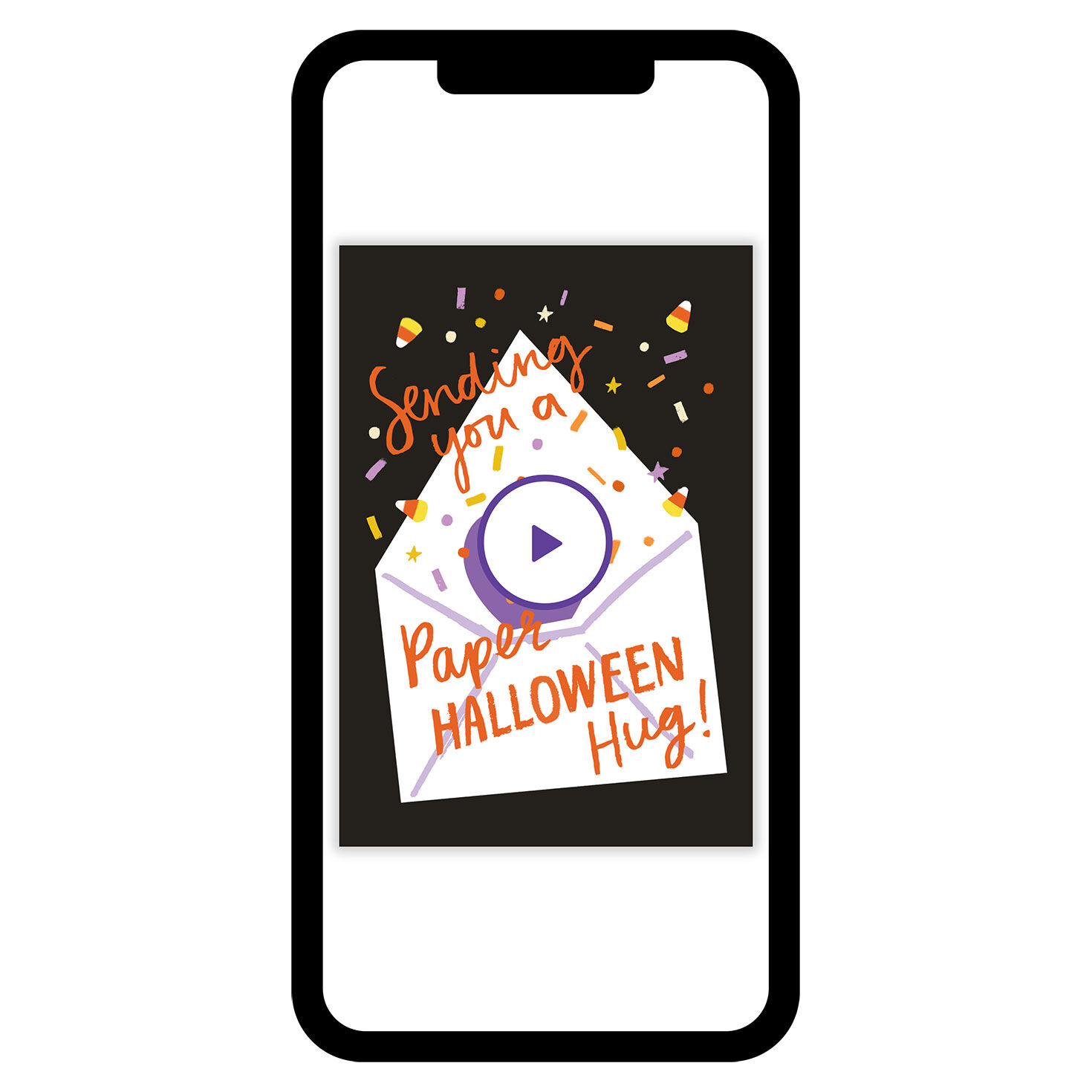 Paper Hug Halloween eCard