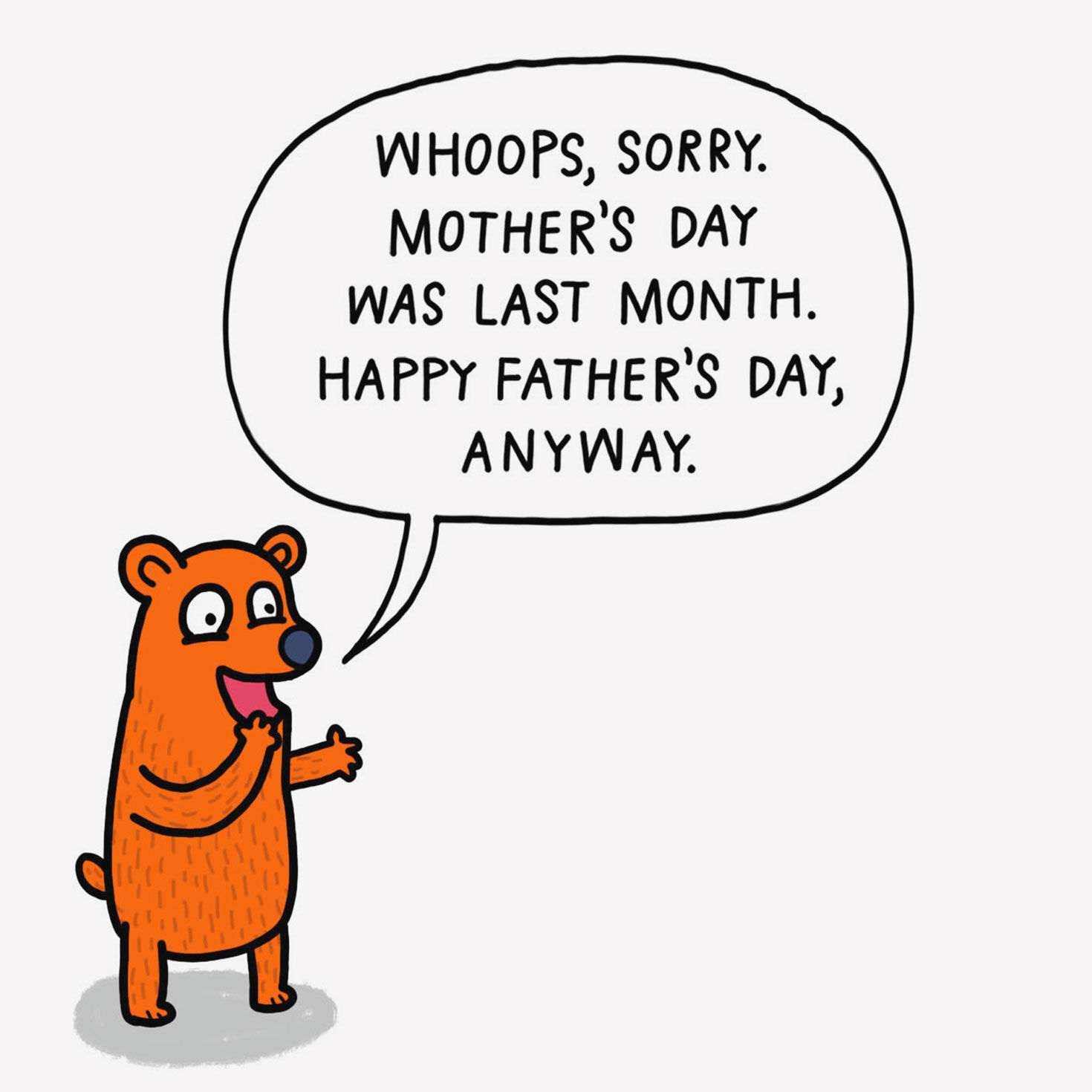 Cartoon Bear Funny Father's Day Card for Dad Sentiment image number 2