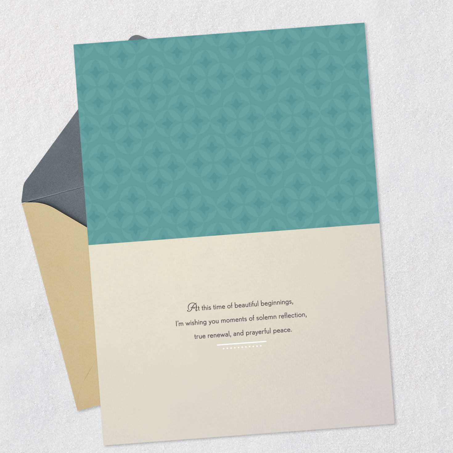 Beautiful Beginnings Yom Kippur Card Open card with envelope image number 3