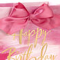 Gold Lettering on Pink Medium Birthday Gift Bag Handle Detail image number 4