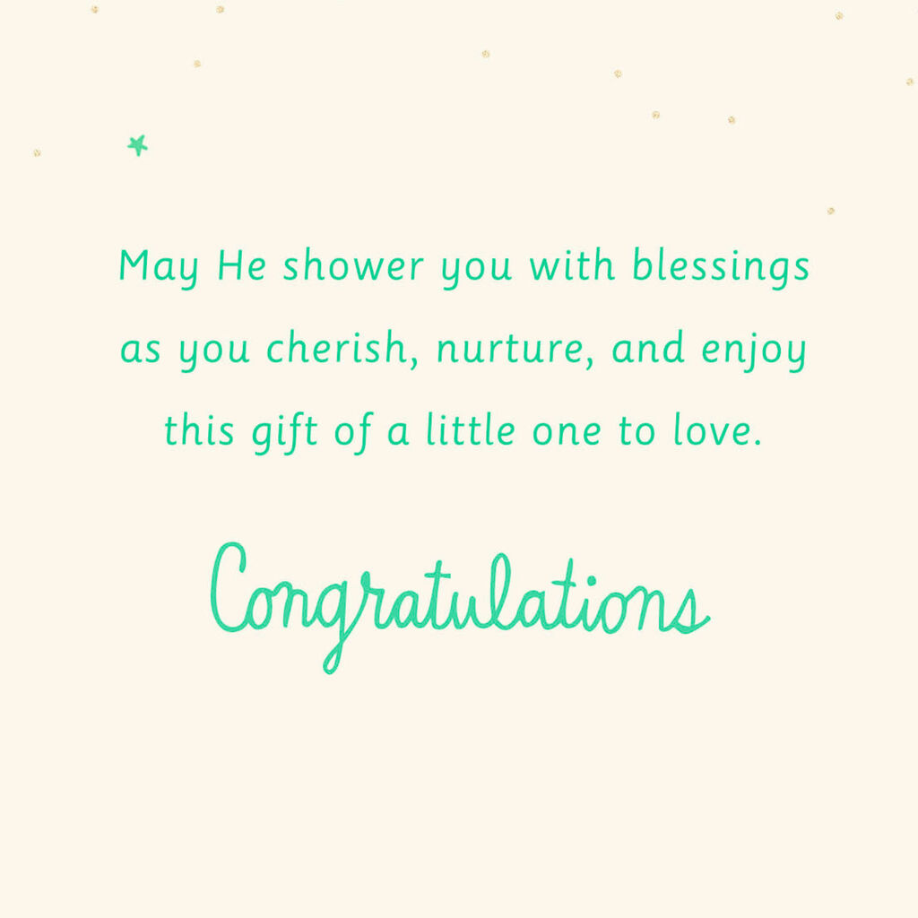 Tiny Hands And Toes Religious Baby Shower Card Greeting Cards