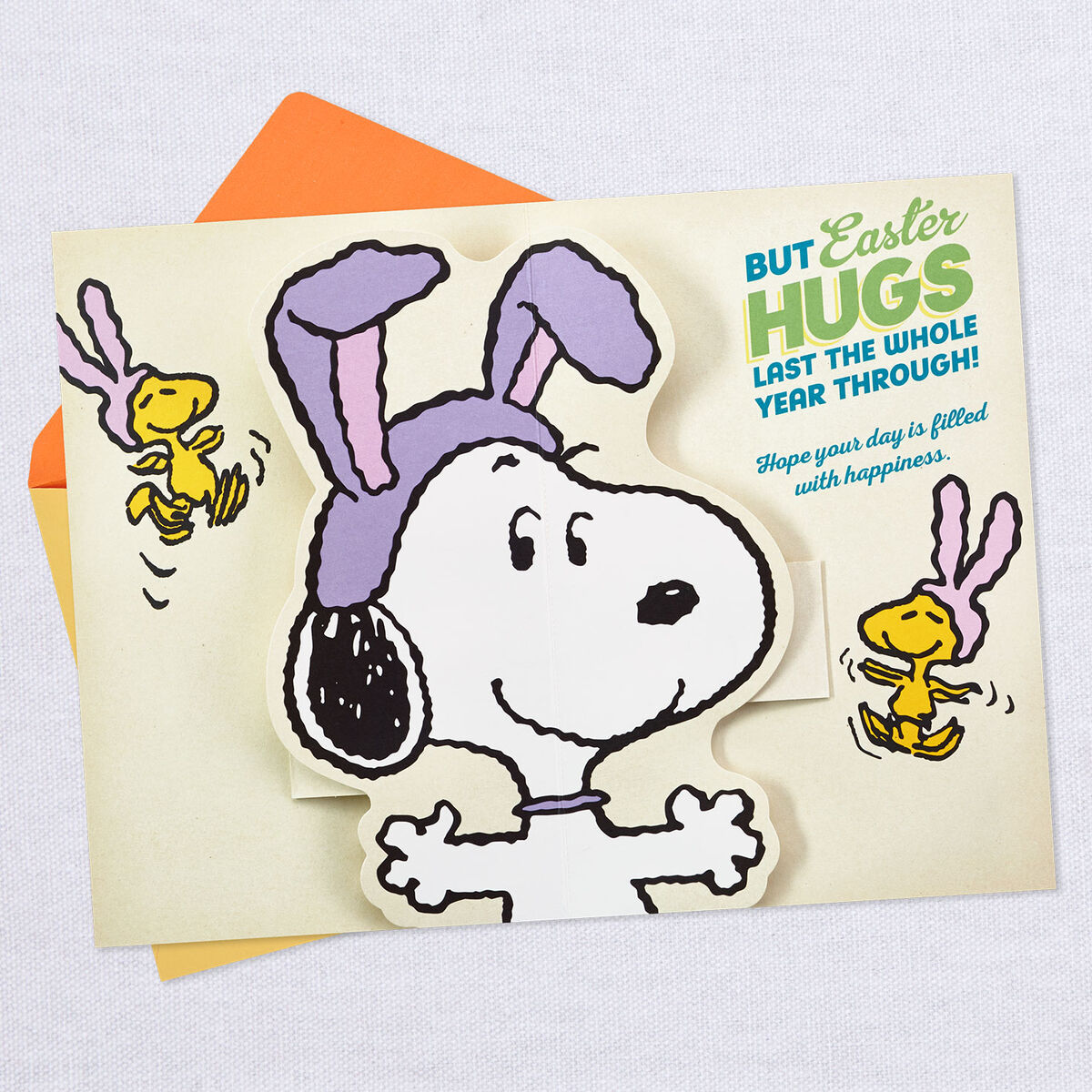 Peanuts® Snoopy with Bunny Ears Popup Easter Card Greeting Cards