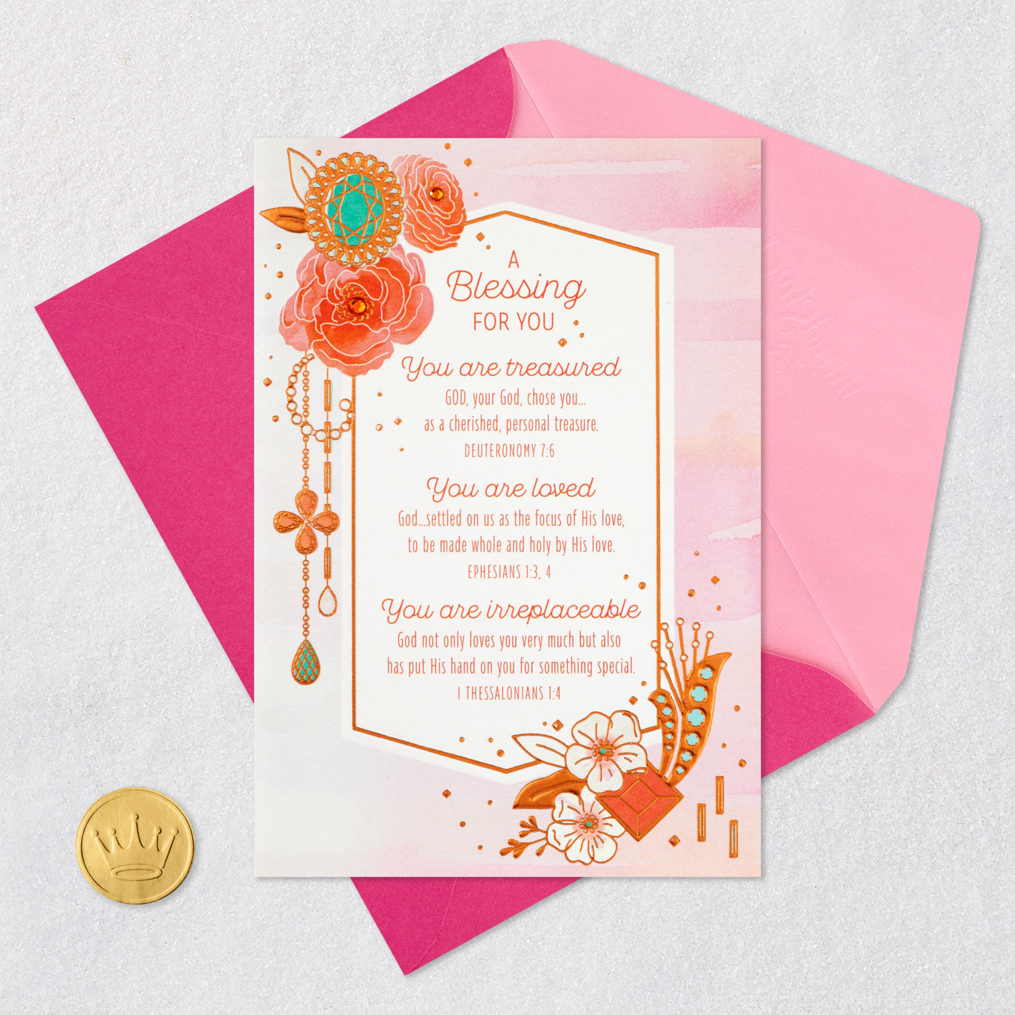 You Are Treasured and Loved Religious Birthday Card - Greeting Cards ...