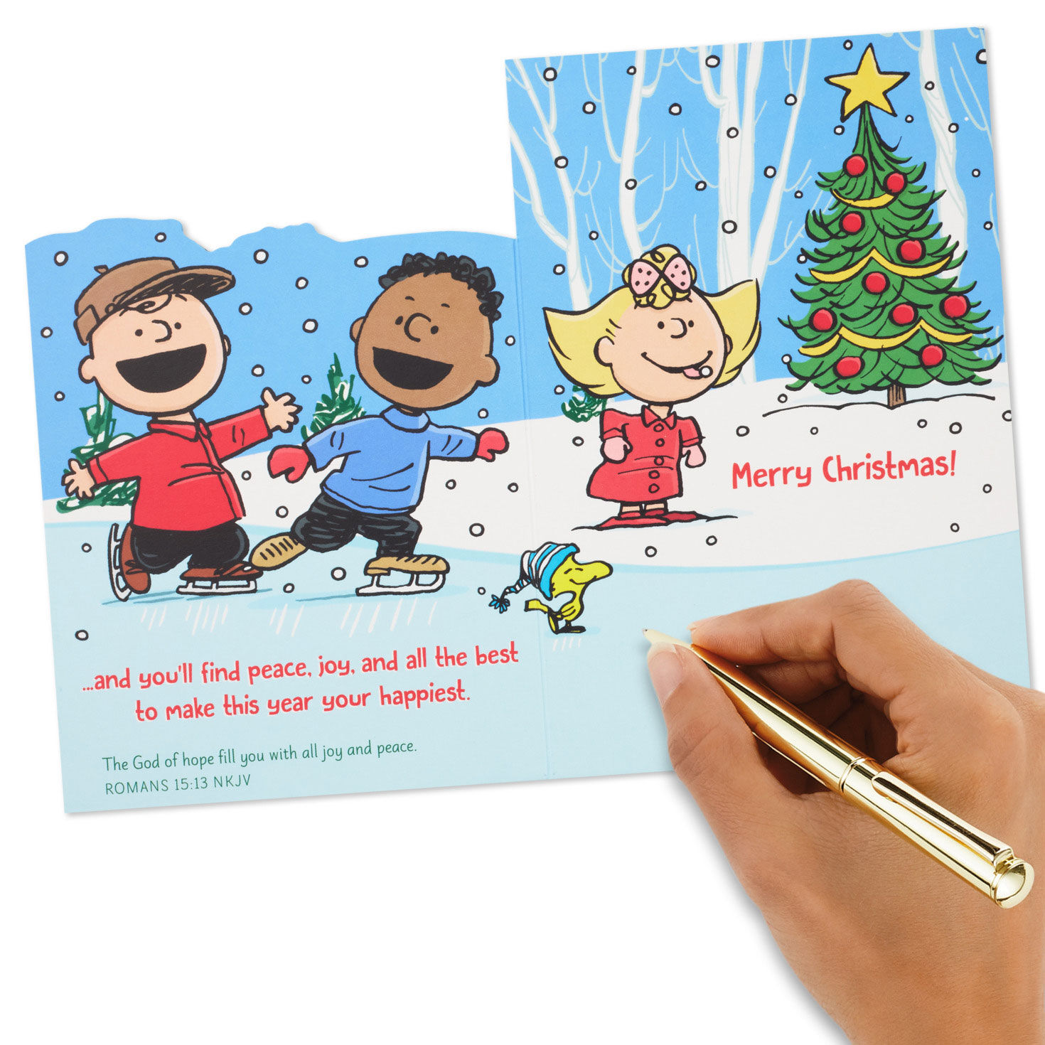 Peanuts Skate DaySpring Religious Christmas Cards Signing card image number 7