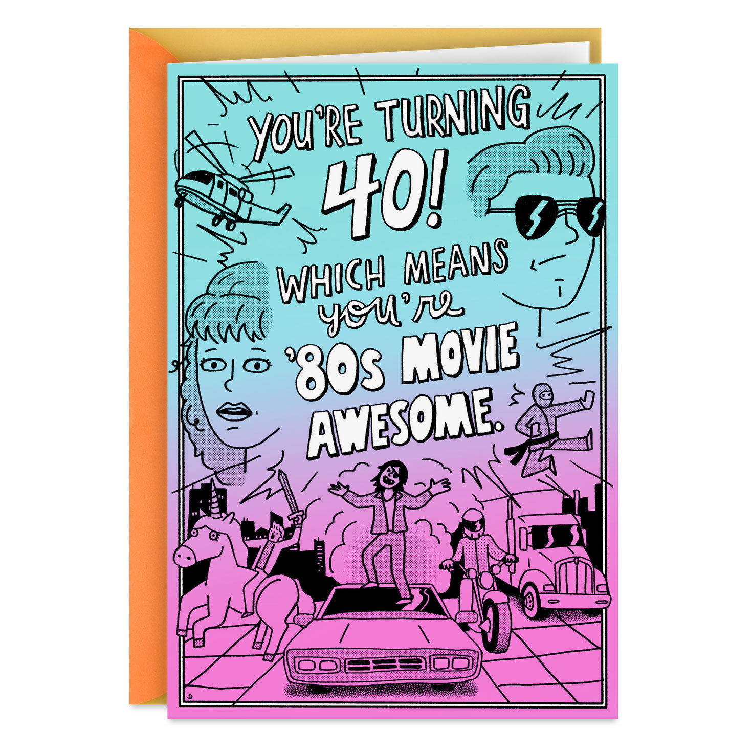 80s Movie Old Funny 40th Birthday Card