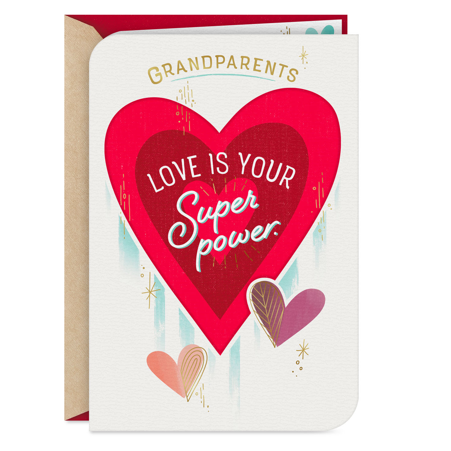 Super Grateful for Your Super Power Valentine's Day Card for Grandparents