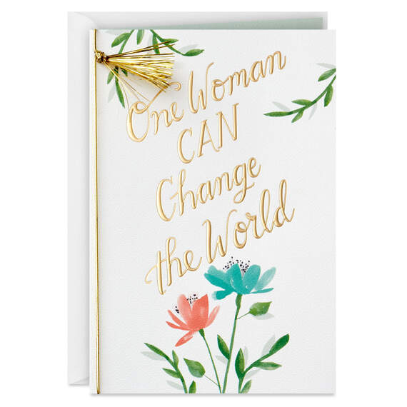 One Woman Can Change the World Graduation Card