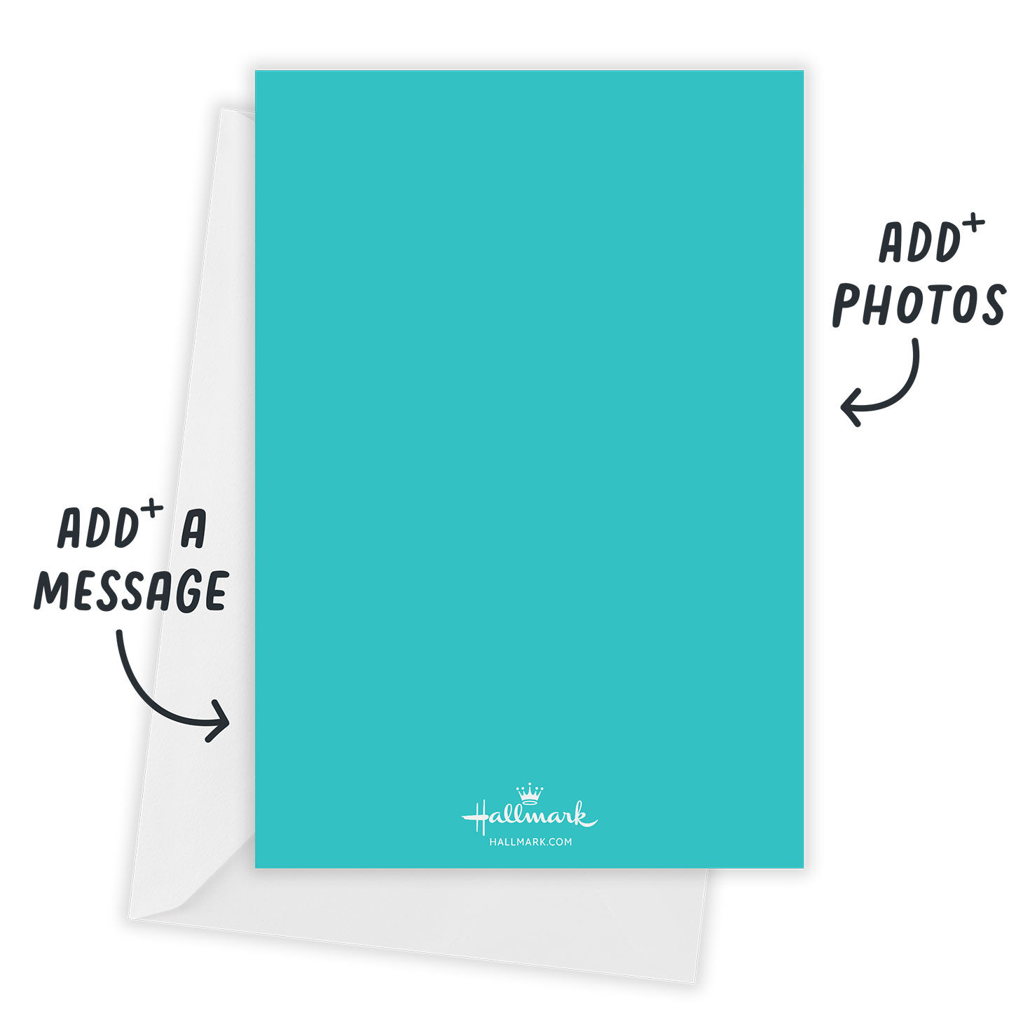 Colored Party Hats Personalized Party Invitation Card Back with Envelope image number 3