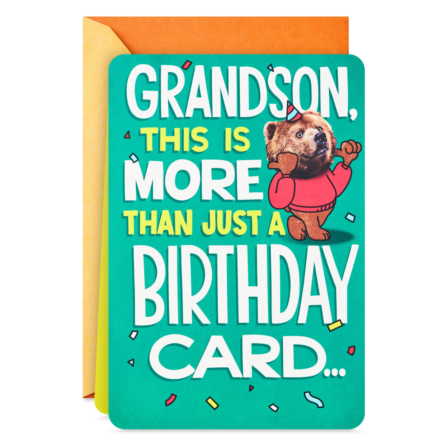 A Non-Embarrassing, Imaginary Hug Funny Pop-Up Birthday Card for Grandson