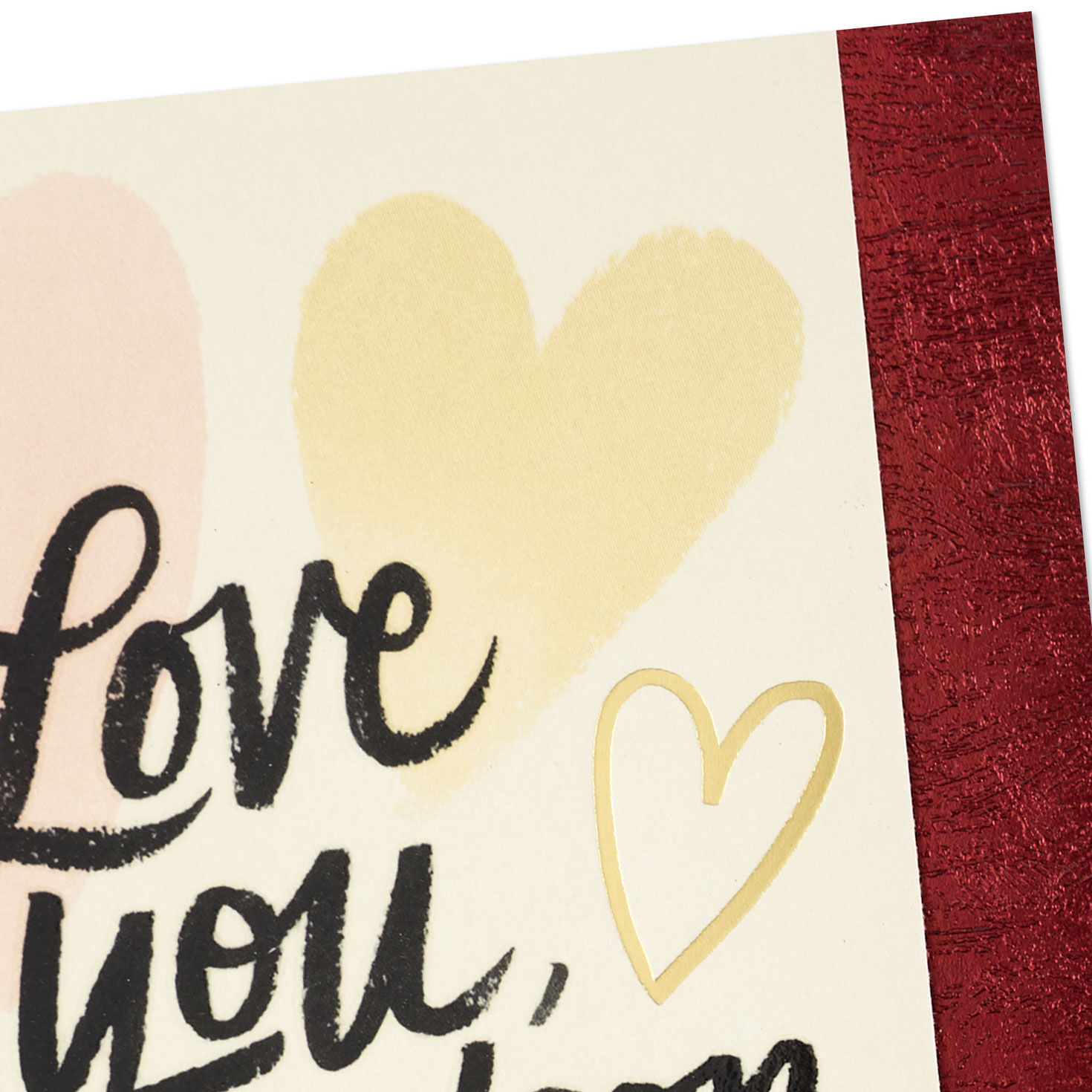 Love You Script and Hearts Grandson Valentine's Day Card Card Front Detail image number 4