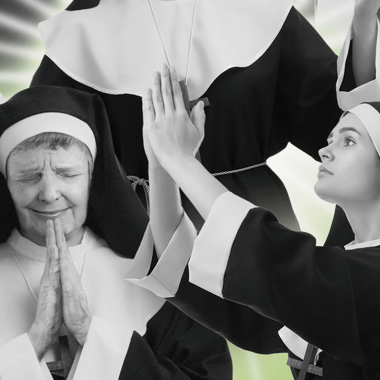 Nuns With Pained Looks Funny St. Patrick's Day Card Card Front Detail image number 5