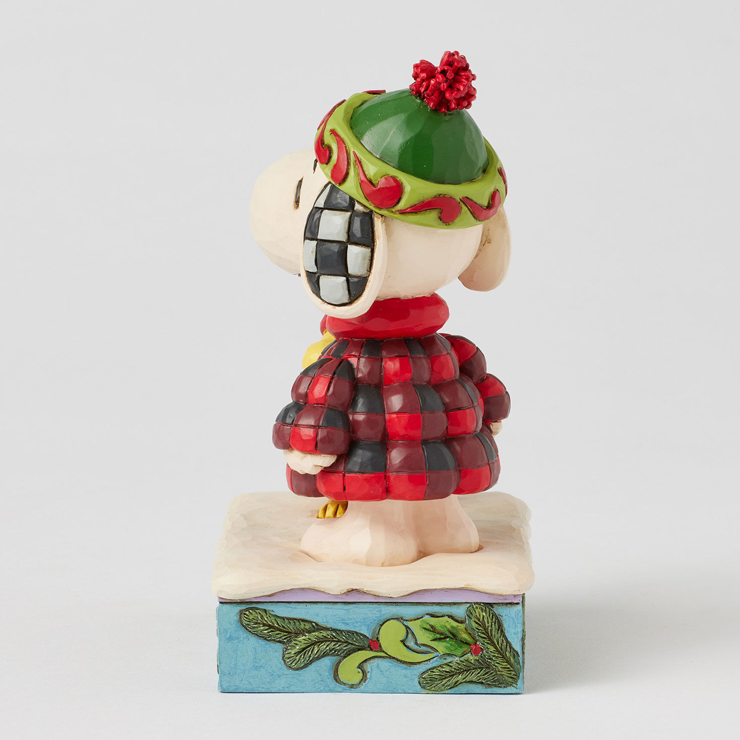 Snoopy and Woodstock in Plaid Puffer Coats Figurine side image number 5