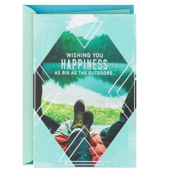 Happiness as Big as the Outdoors Birthday Card