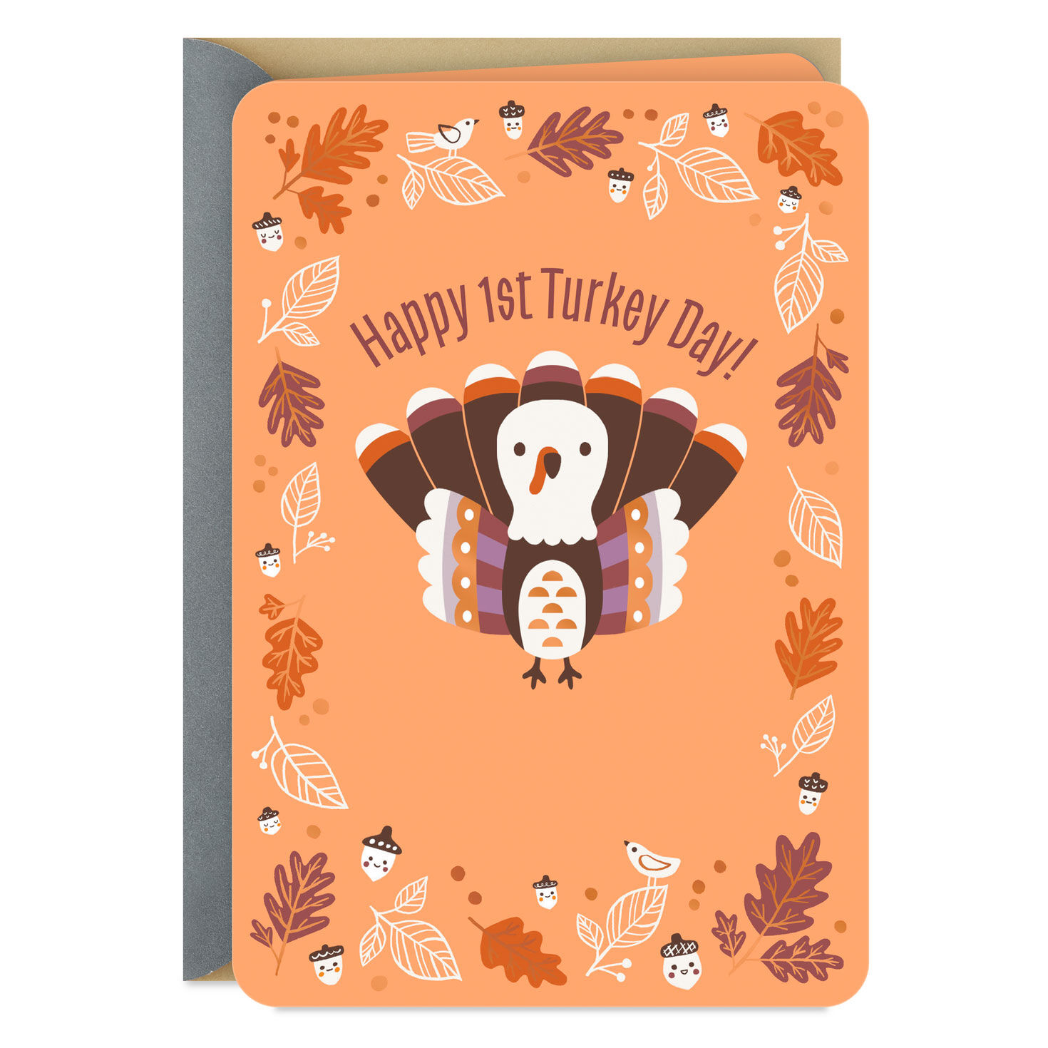 Happy 1st Turkey Day Baby's First Thanksgiving Card