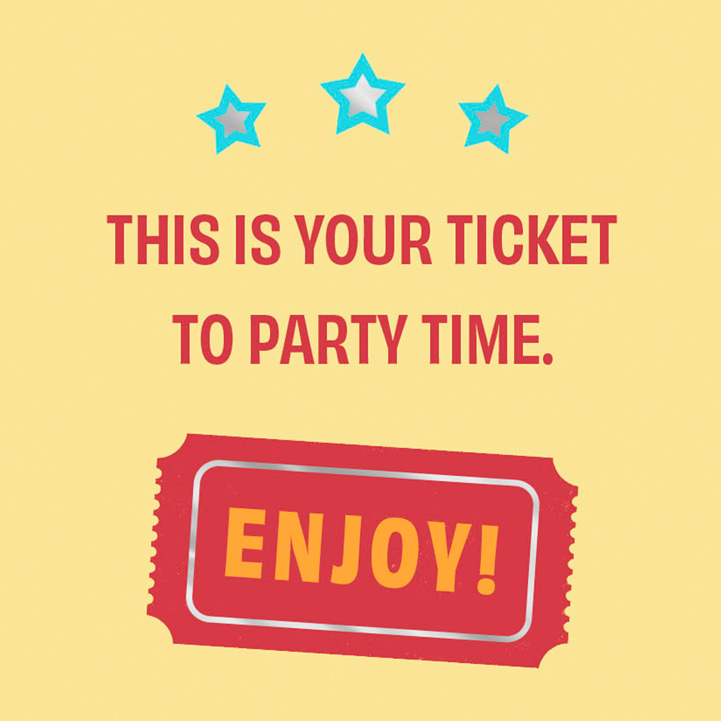 Carnival Ticket Kids Birthday Card Sentiment image number 2