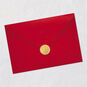 Elegant Gold and Red Tree Christmas Card Envelope Back with Seal image number 7
