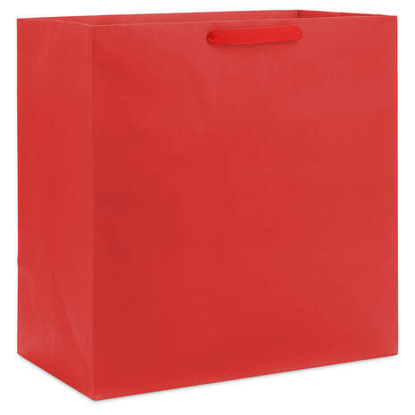 15" Red Extra-Deep Gift Bag, Red, large