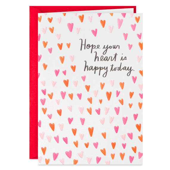 Hope Your Heart Is Happy Today Valentine's Day Card, , large image number 1