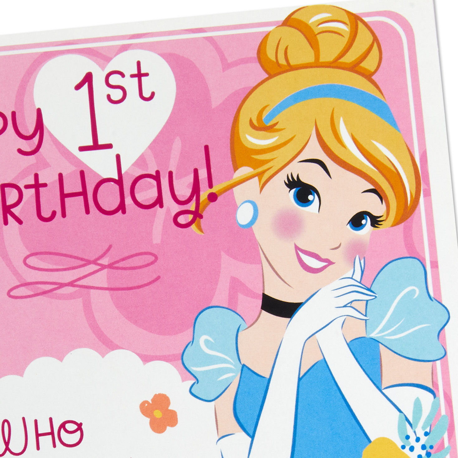Disney Cinderella Musical First Birthday Card for Girls Card Front Detail image number 4
