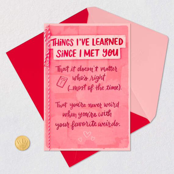 Things I've Learned Romantic Valentine's Day Card, , large image number 7
