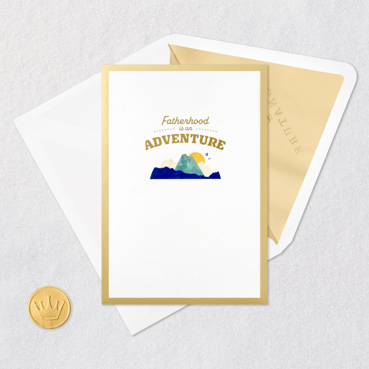 Mountain Adventure 3D Pop-Up Father's Day Card Card Front with Envelope and Gold Seal image number 6