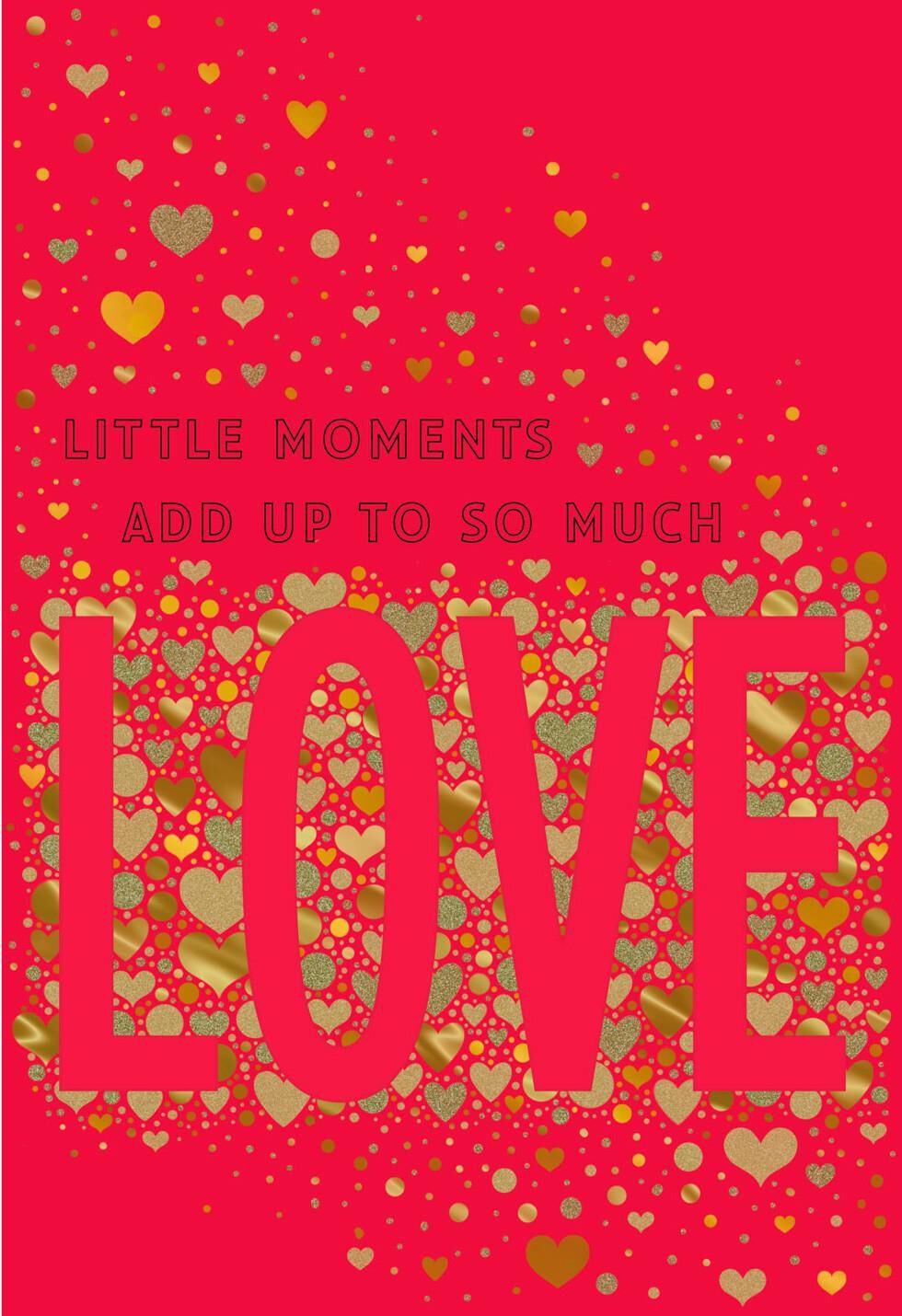 Confetti Hearts LOVE Valentine's Day Card
