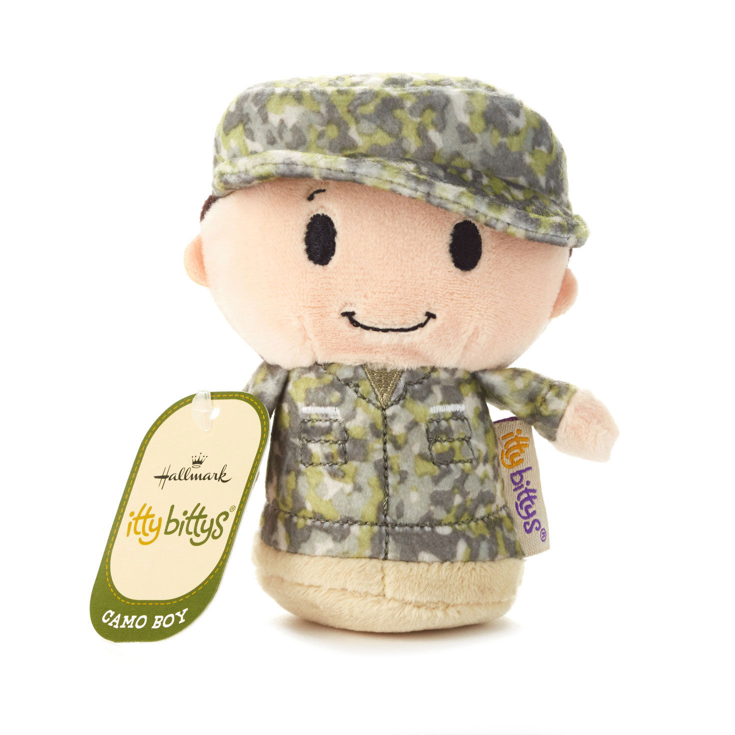 itty bittys&reg; White Man in Green Camo Plush, , large image number 2