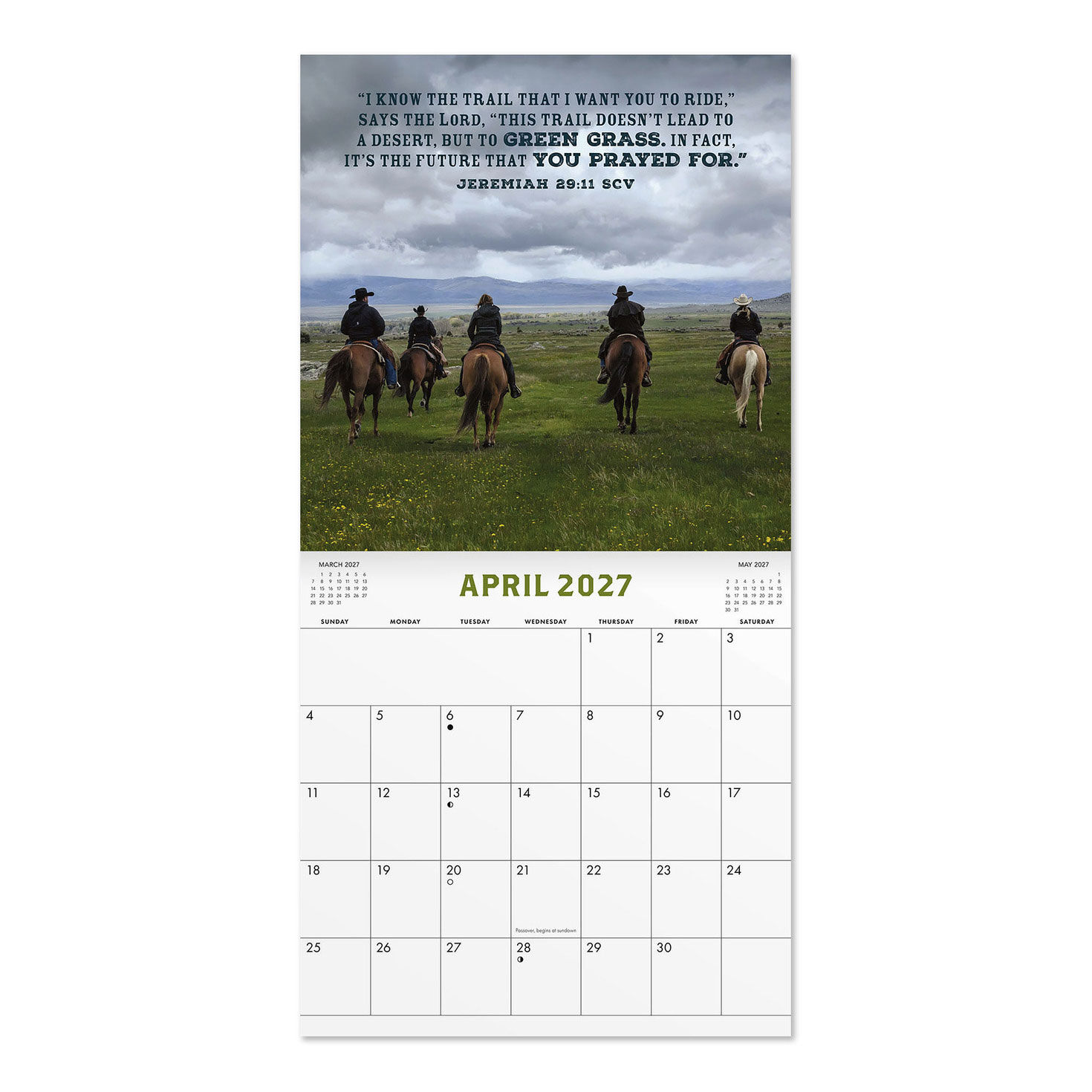 Bible Verses for Cowboys 2027 12-Month Calendar inside spread image number 4