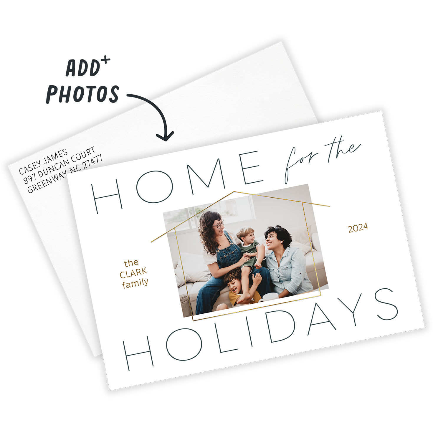 Home for the Holidays Flat Holiday Photo Card, , large image number 2