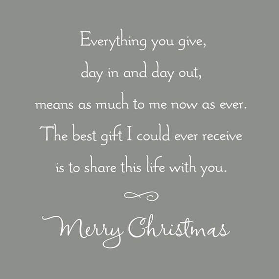 Love Sharing Life With You Romantic Christmas Card, , large image number 3