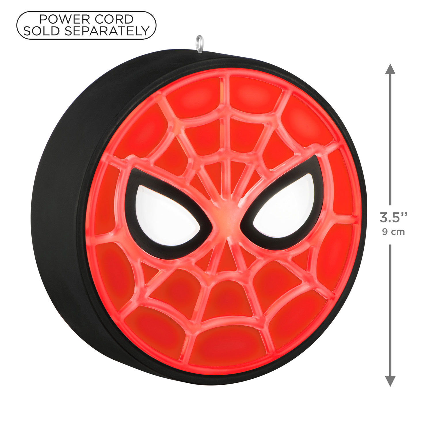 Round Spider-Man Face Keepsake Ornament Measurement image number 4