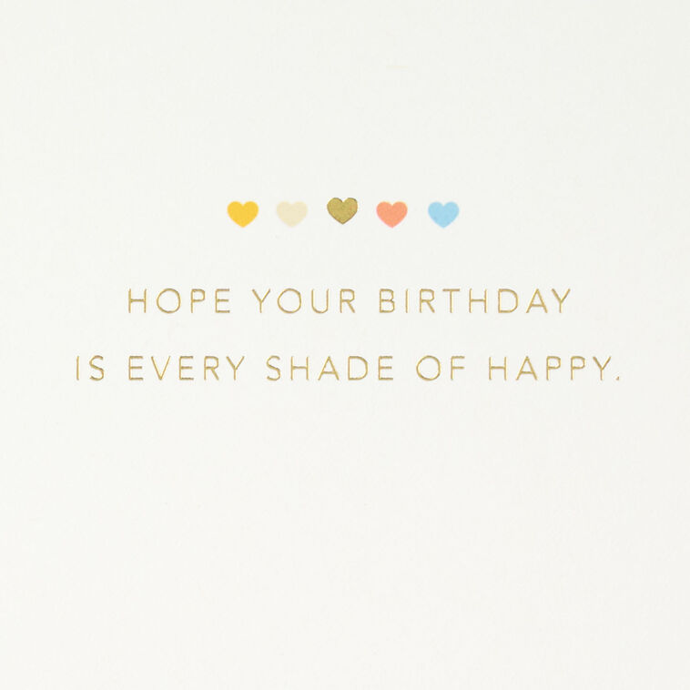 Rainbow Hearts Signature Birthday Card and Patch sentiment image number 2