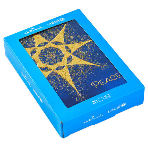 UNICEF Peace Star Boxed Christmas Cards, Pack of 20, 