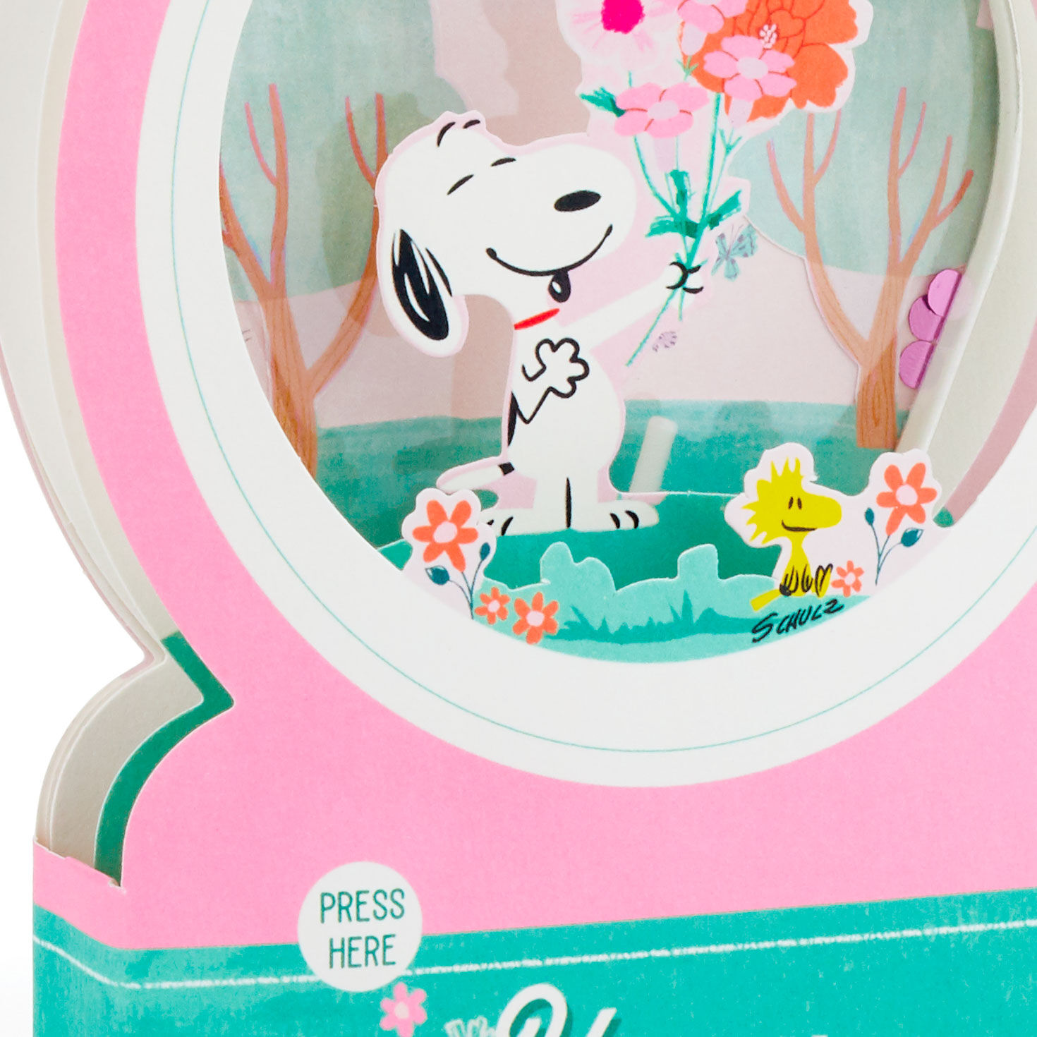 Snoopy 3D Pop-Up Mother's Day Card With Motion Card Front Detail image number 4