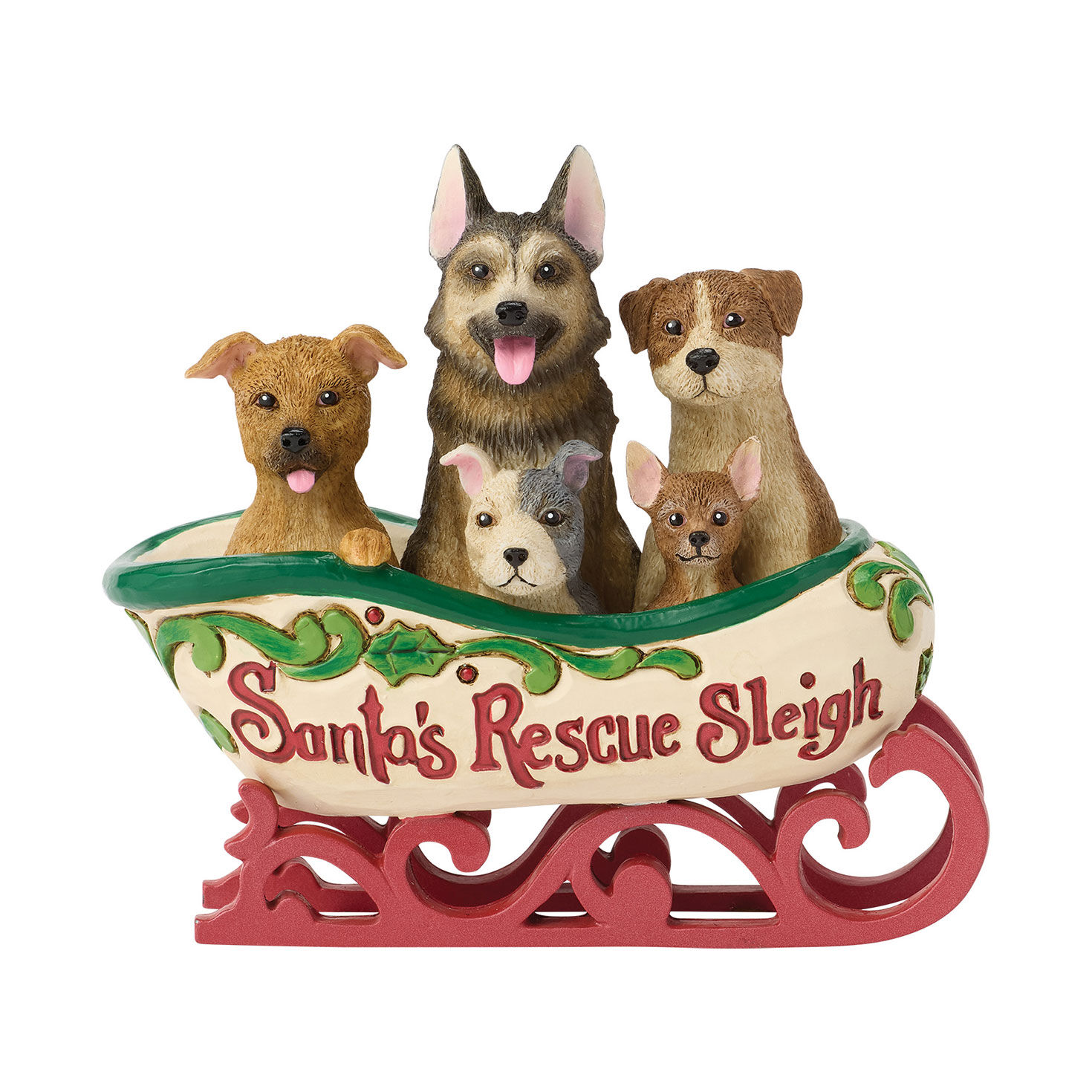Jim Shore Heartwood Creek A Tail-Wagging Christmas Figurine, 3.5"